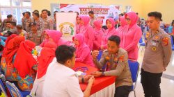 Sambut Hari Bhayangkara ke-80, Polres Lampung Tengah Gelar Bakti Kesehatan dan Donor Darah
