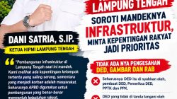 Ketua HIPMI Lampung Tengah Soroti Mandeknya Infrastruktur, Minta Kepentingan Rakyat Jadi Prioritas